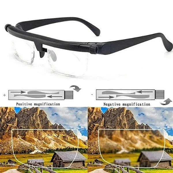 Reading Glasses Adjustable Focus Polycarbonate Frame
