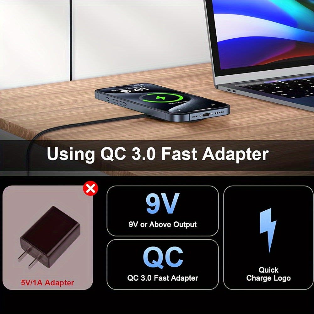 Wireless Magnetic Phone Charger with USB Cable