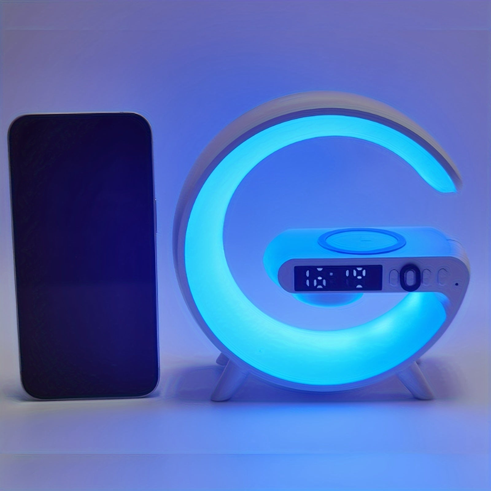 Wireless Charger Lamp with Bluetooth Speaker