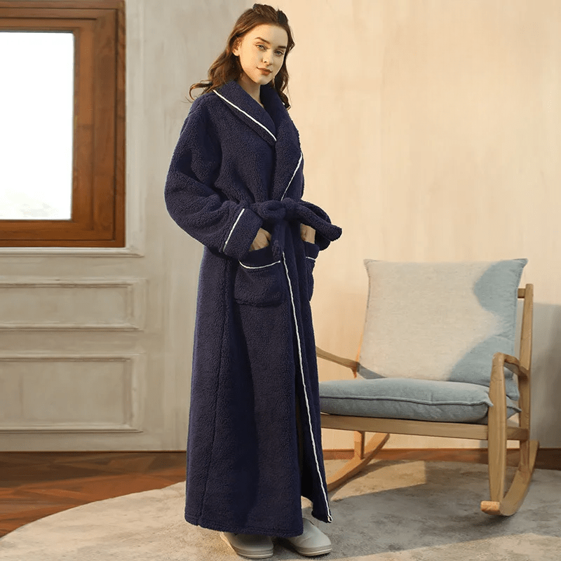 PlushTherm Robe | Soft Flannel Warm Bathrobe for Winter