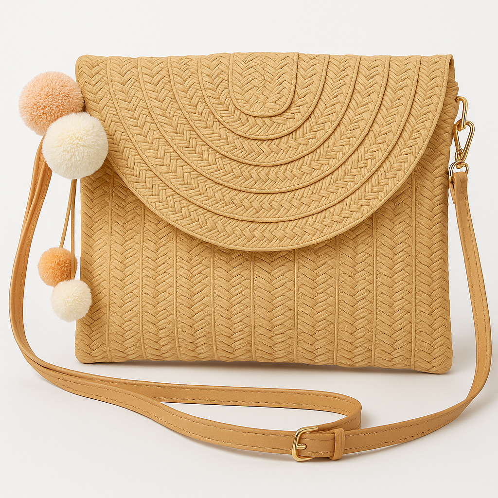Straw Crossbody Bag Summer Woven Shoulder Purse