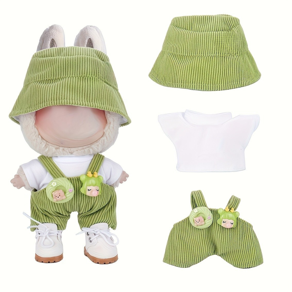 Dolls Clothes Set Cotton Dungarees Outfit