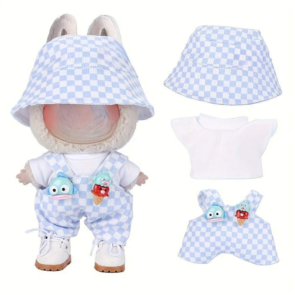 Dolls Clothes Set Cotton Dungarees Outfit