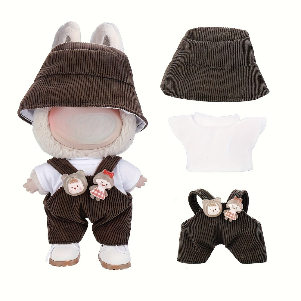 Dolls Clothes Set Cotton Dungarees Outfit