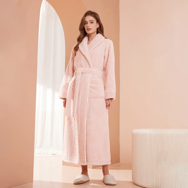 PlushTherm Robe | Soft Flannel Warm Bathrobe for Winter