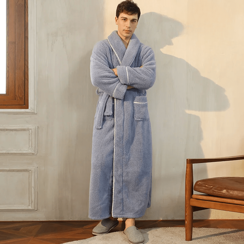 PlushTherm Robe | Soft Flannel Warm Bathrobe for Winter