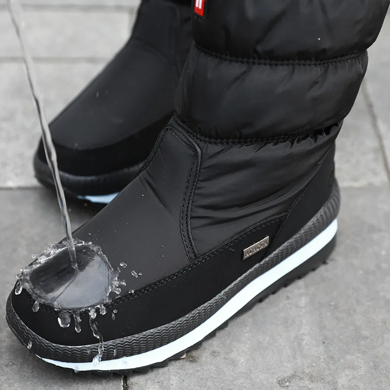 Waterproof Winter Boots with Side Zip Grip