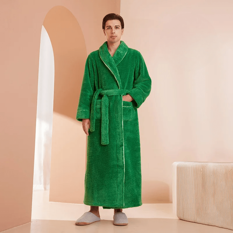 PlushTherm Robe | Soft Flannel Warm Bathrobe for Winter