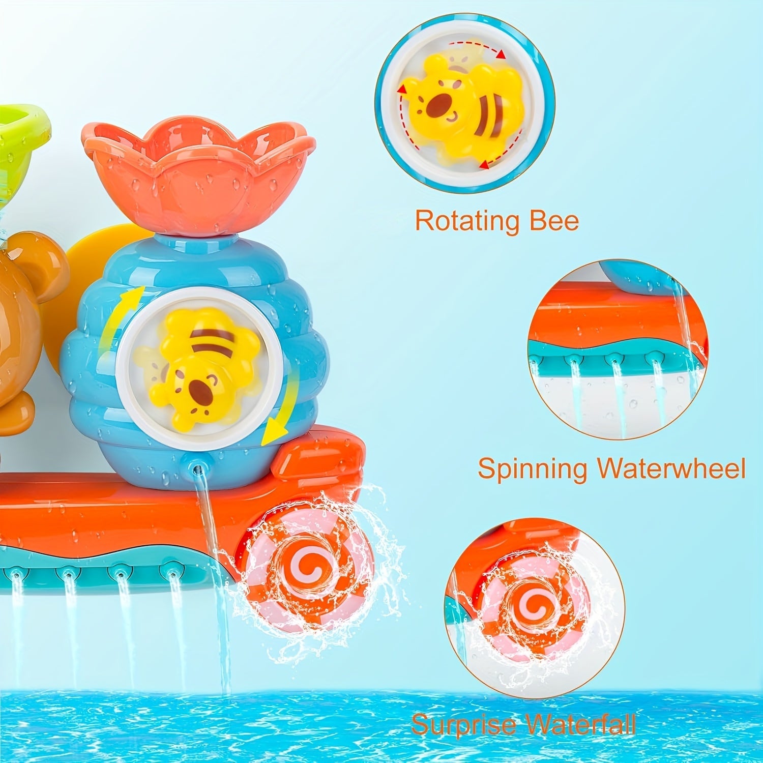 Baby Bath Toy Floating Bear Boat
