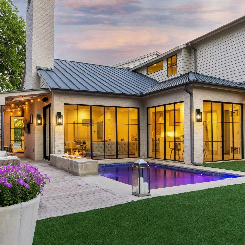 Outdoor Wall Light Modern Metal Lantern