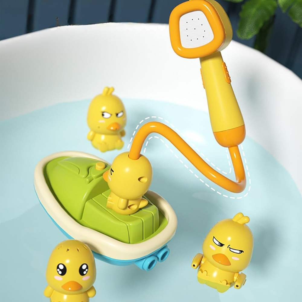 Bath Toy Set Floating Ducks Shower Spray