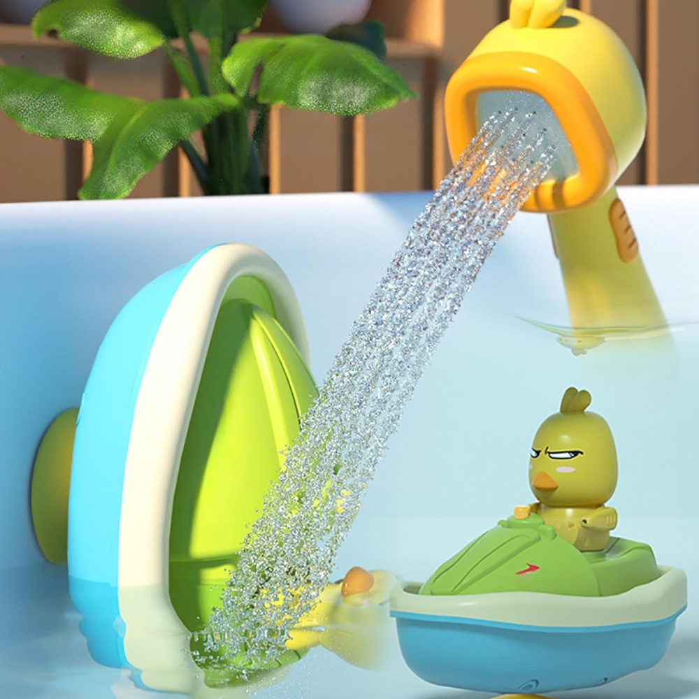 Bath Toy Set Floating Ducks Shower Spray