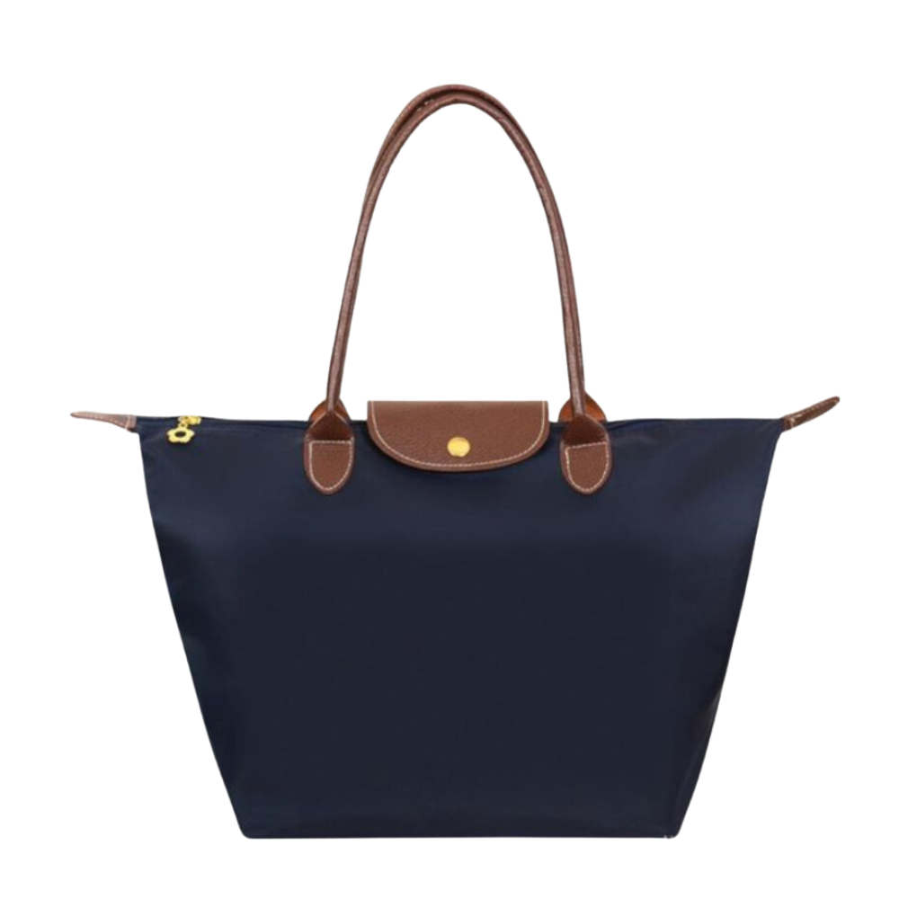 Tote Bag with Leather Handles and Waterproof Lining