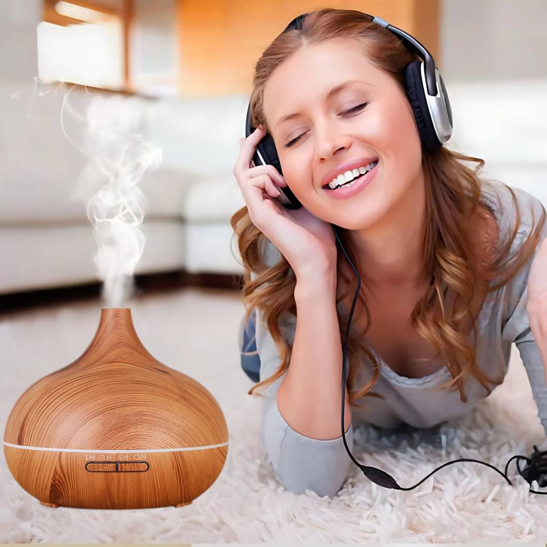 Aroma Diffuser Wood Grain Humidifier for Home