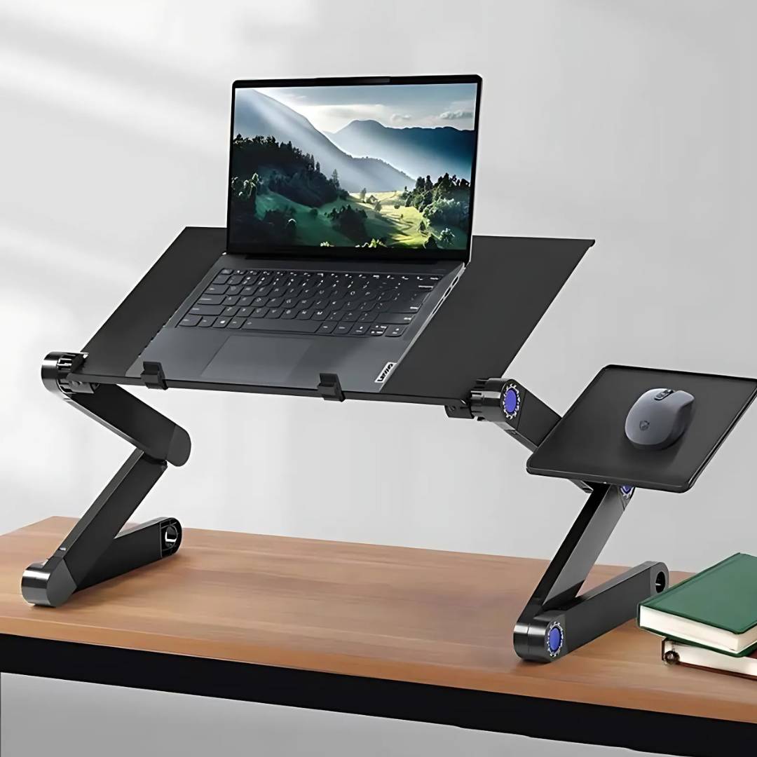 Laptop Stand Adjustable Aluminum Ergonomic Desk Tray