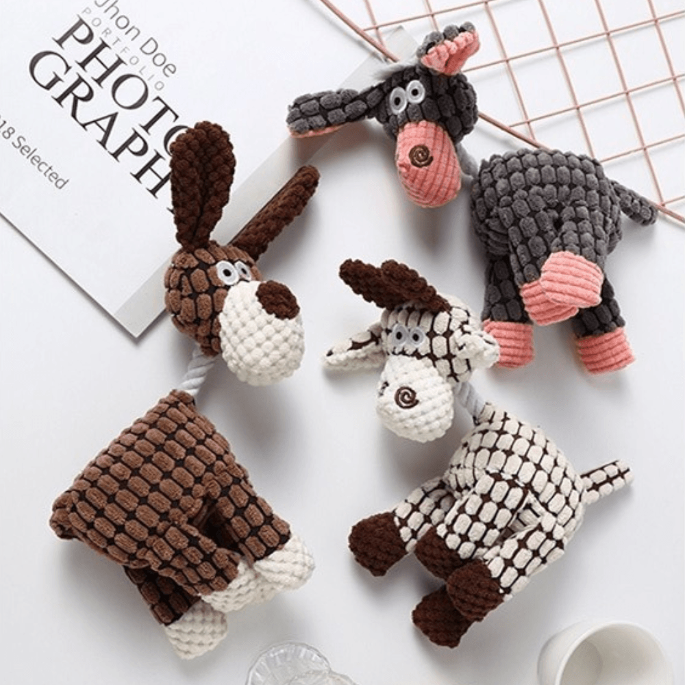 Dog Toy Plush Chew Set for Aggressive Play