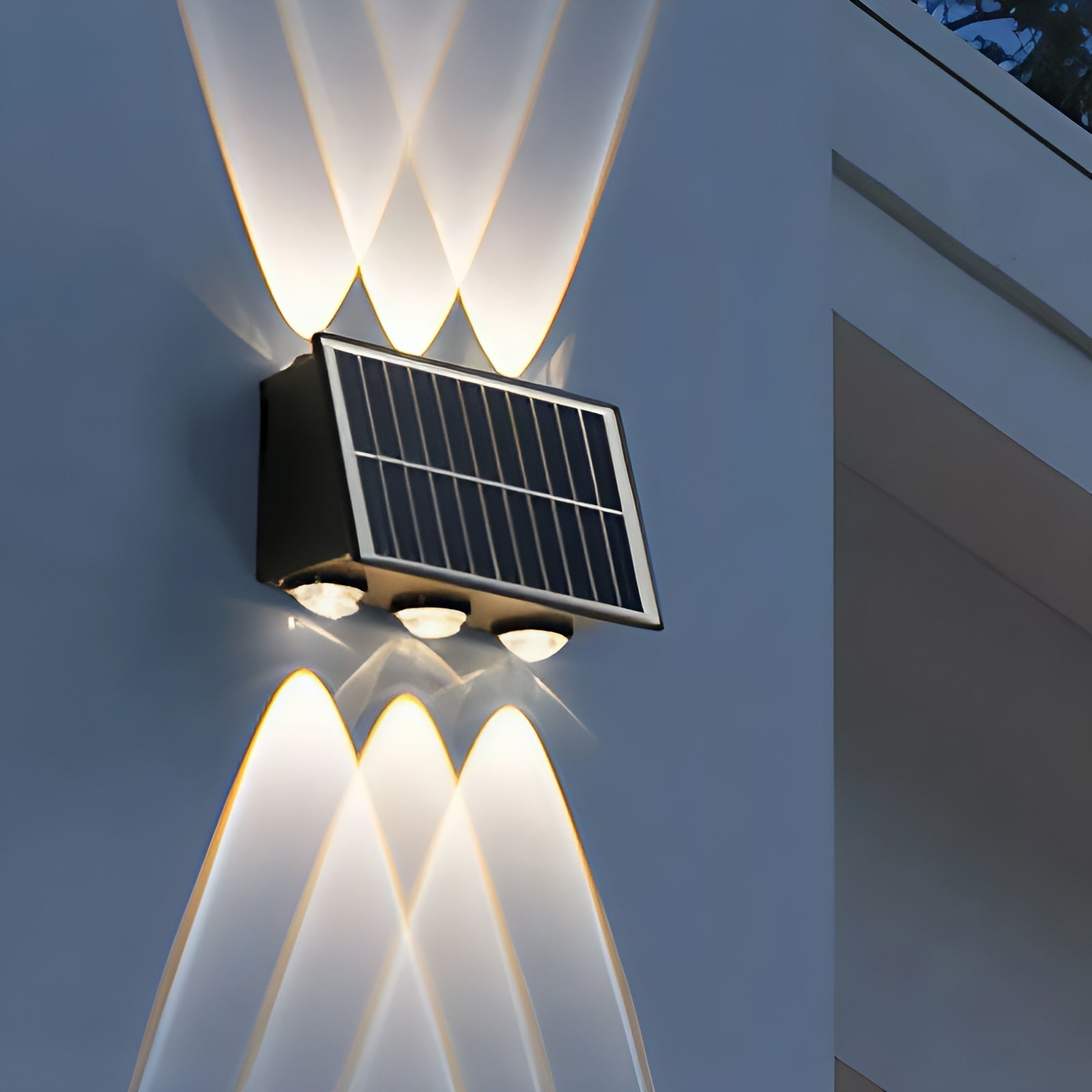 Outdoor Solar LED Wall Light Black