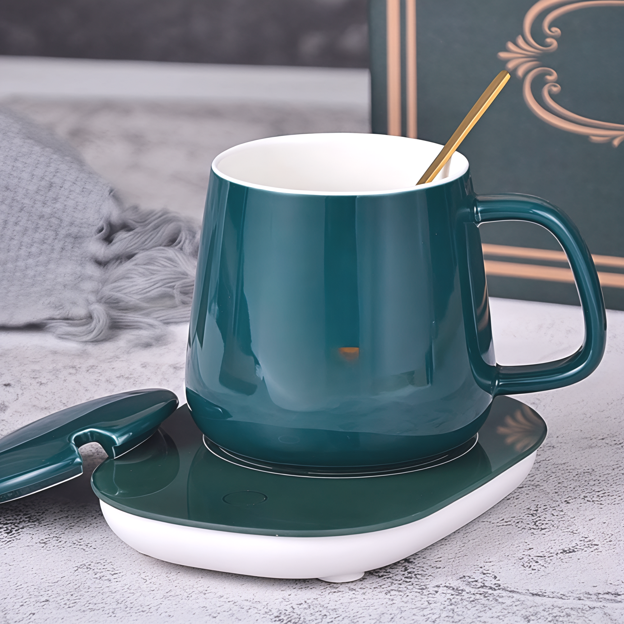Mug Warmer Ceramic Smart Electric Gift Set