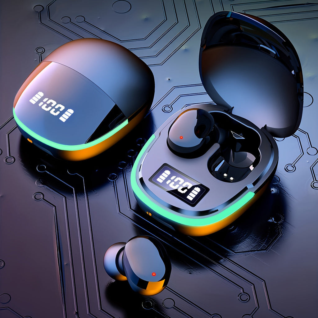 Headphones with LED Display Gaming Design