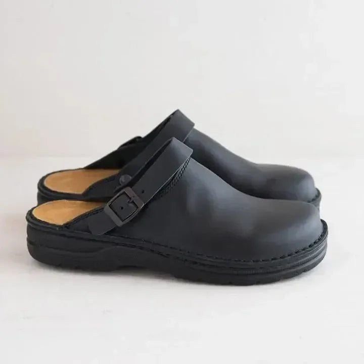 Leather Slip On Clogs for Men and Women