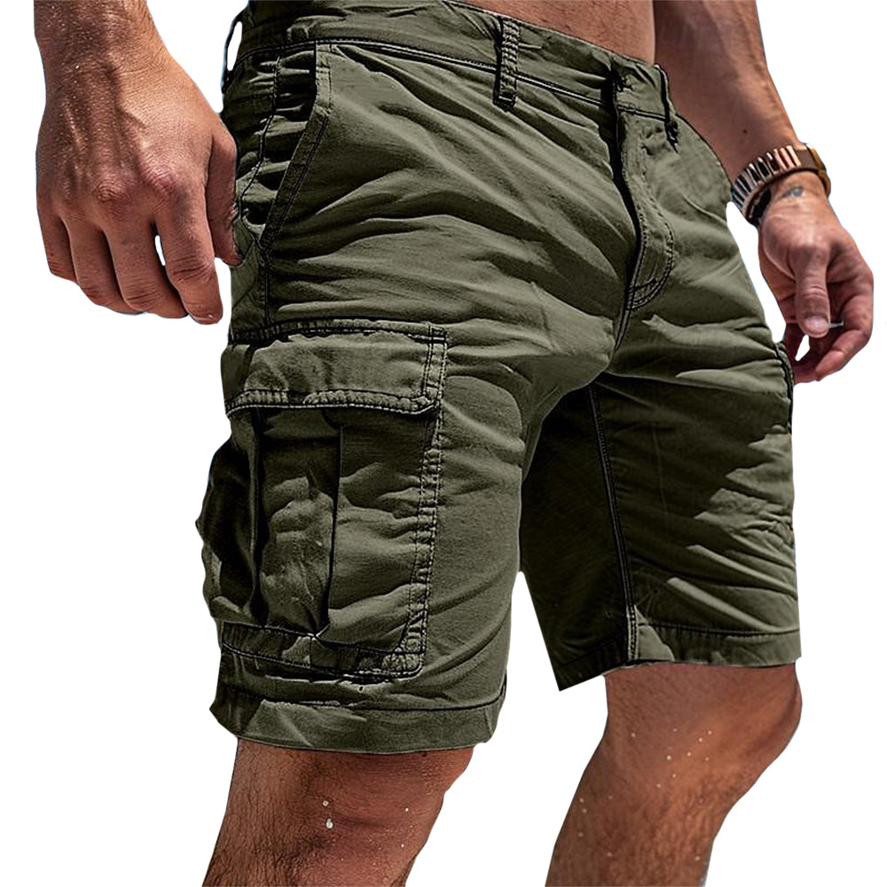 Cotton Cargo Shorts with Pockets for Men