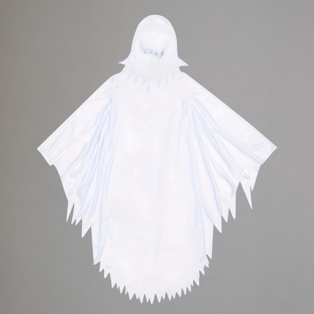 Halloween Ghost Costume Kids Mask Cape Outfit Set