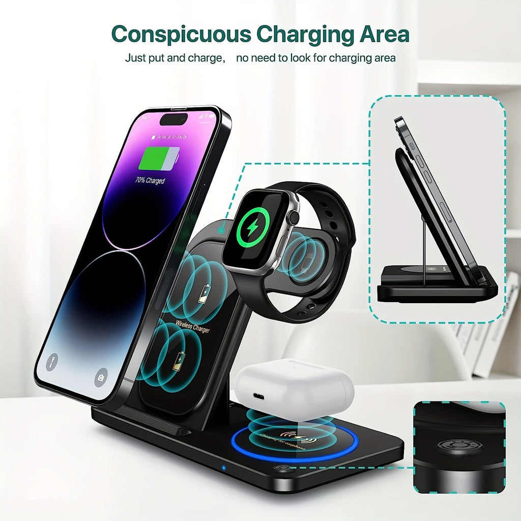 Wireless Charging Dock for Phone Watch Earbuds
