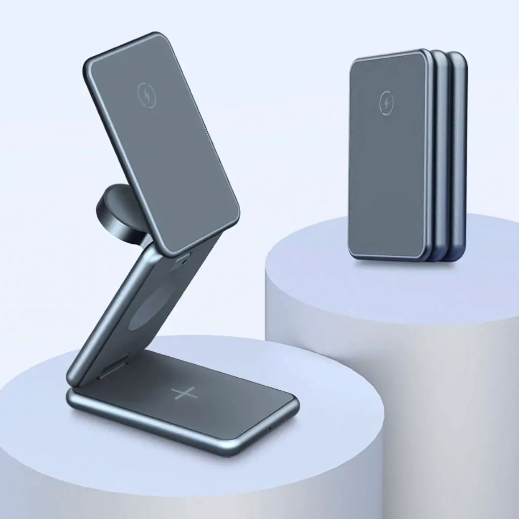 Wireless Phone Charger with Foldable Stand