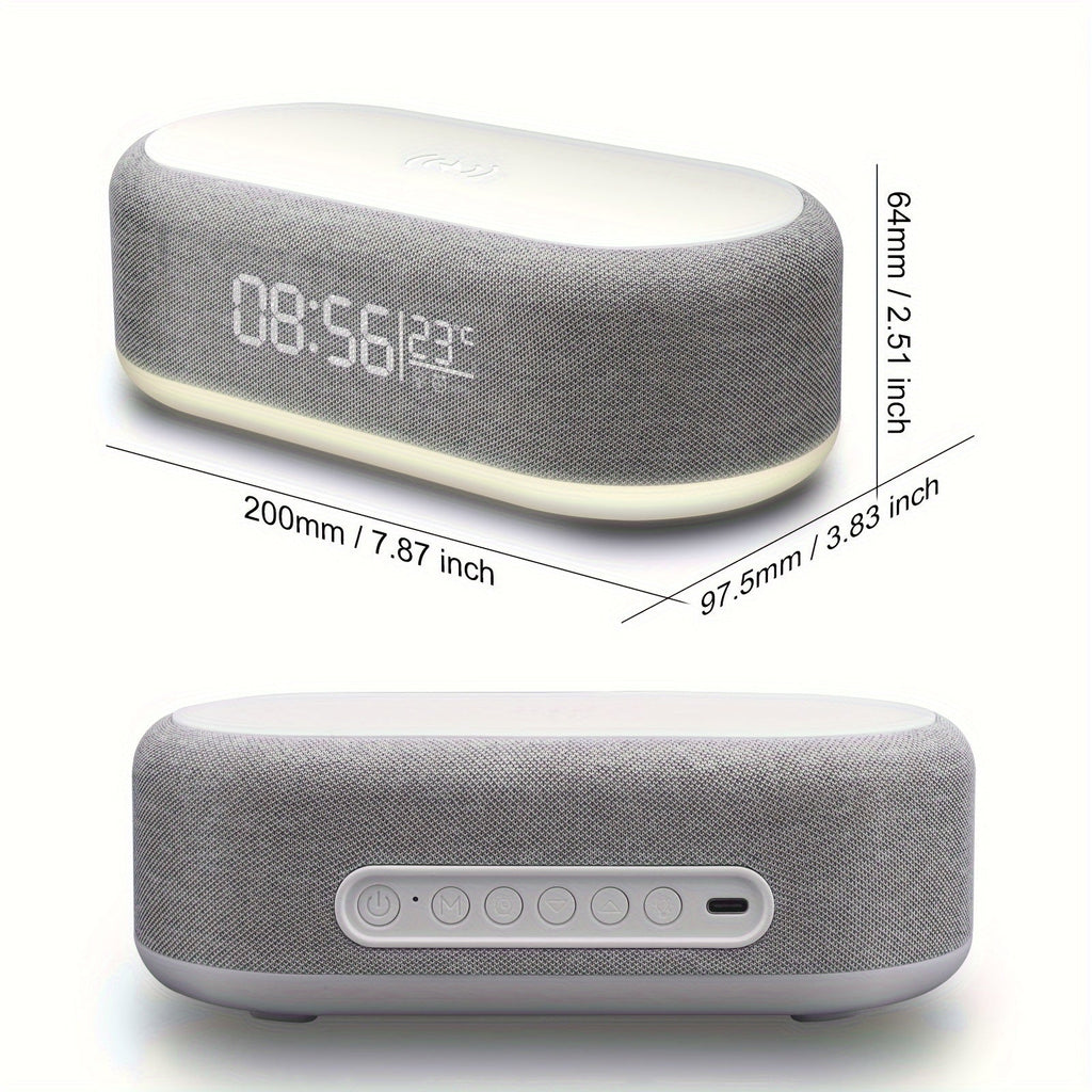 Wireless Charger Alarm Clock with Night Light