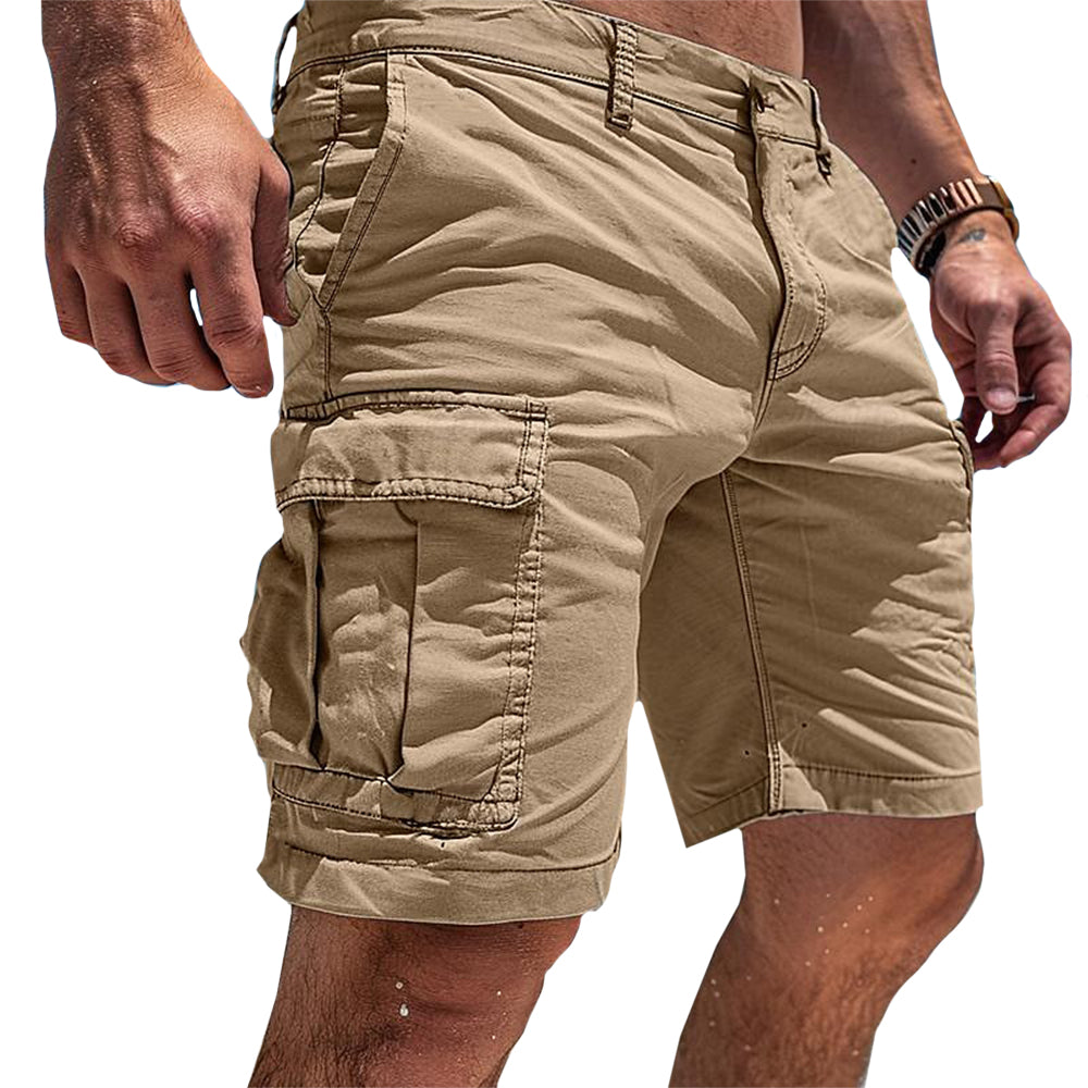 Cotton Cargo Shorts with Pockets for Men