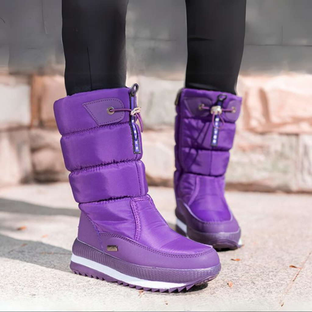 Waterproof Winter Boots with Side Zip Grip