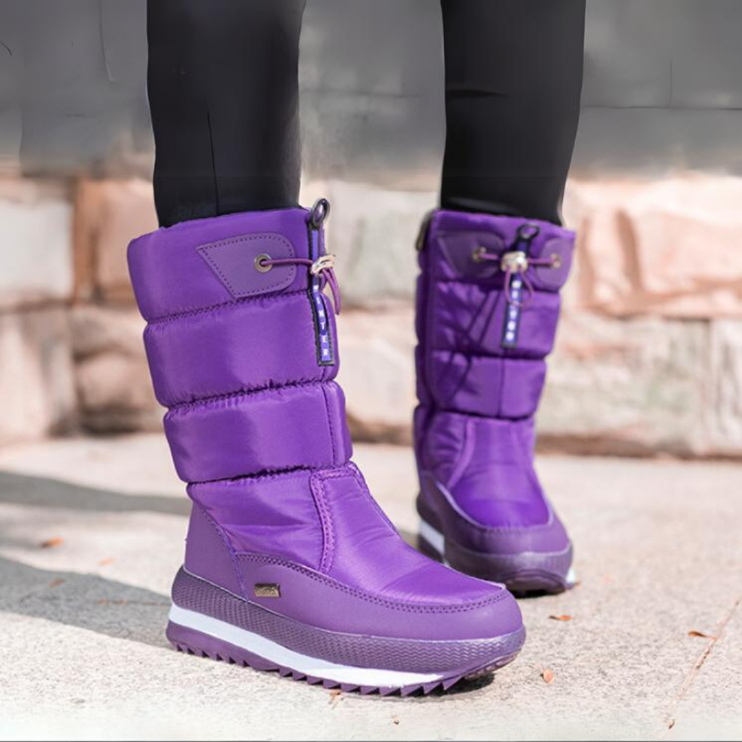 Waterproof Winter Boots with Side Zip Grip