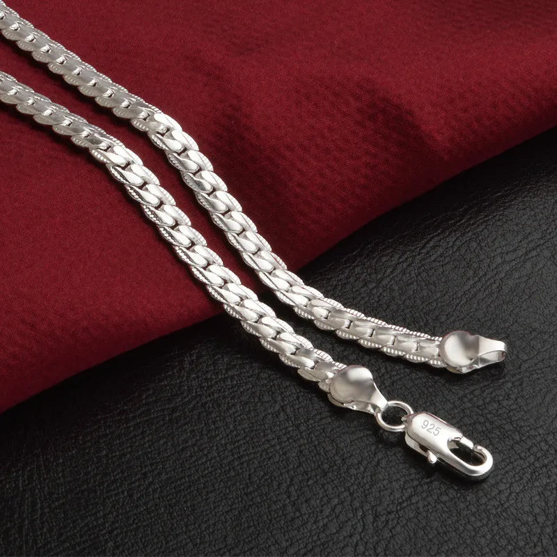 Sterling Silver Chain Necklace for Women Elegant Gift