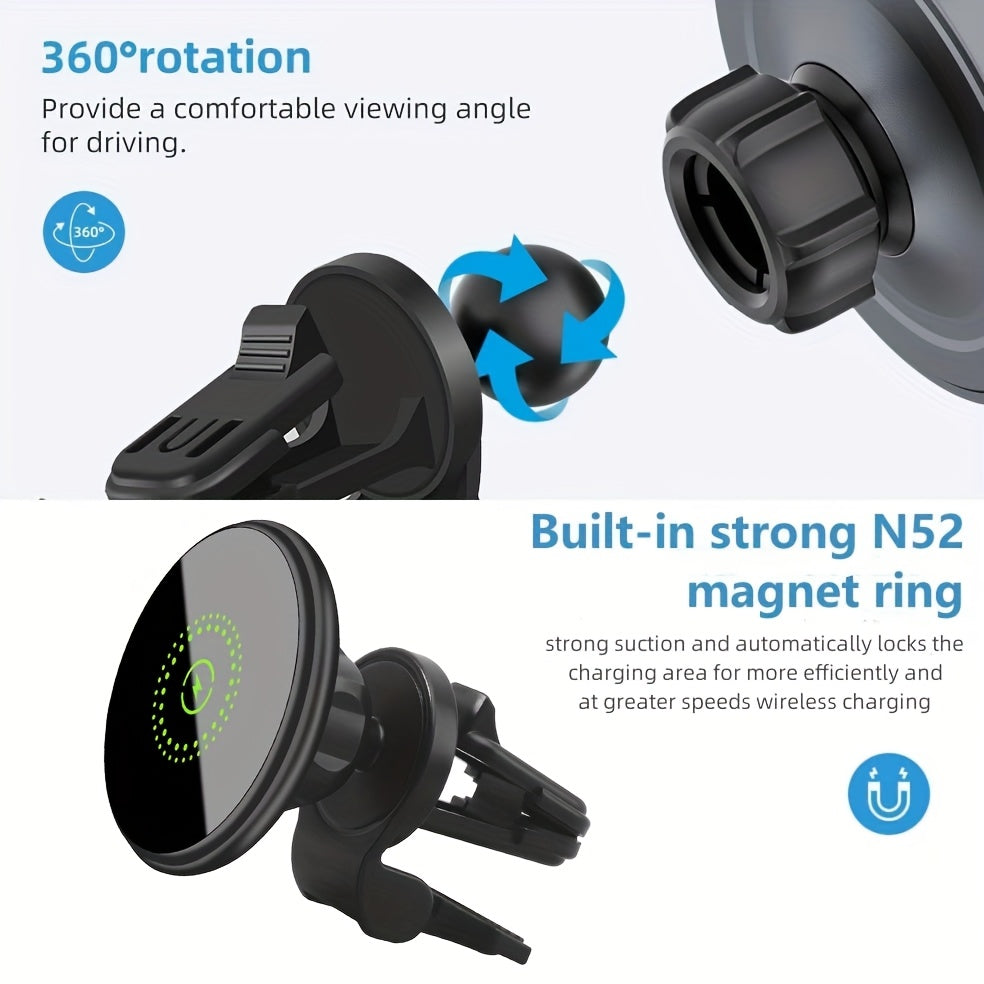 Wireless Car Charger Magnetic Phone Mount