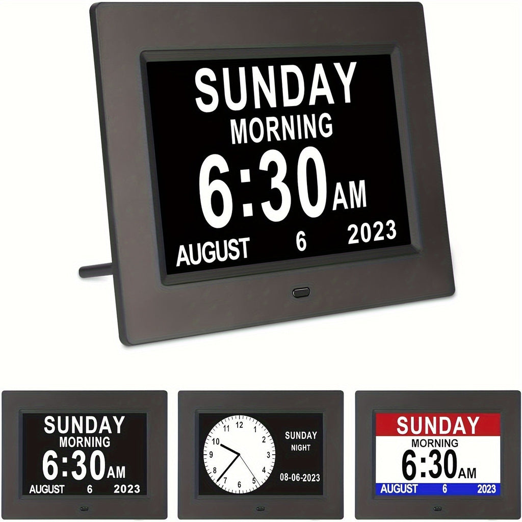 Digital Wall Clock Calendar Alarm Display Frame