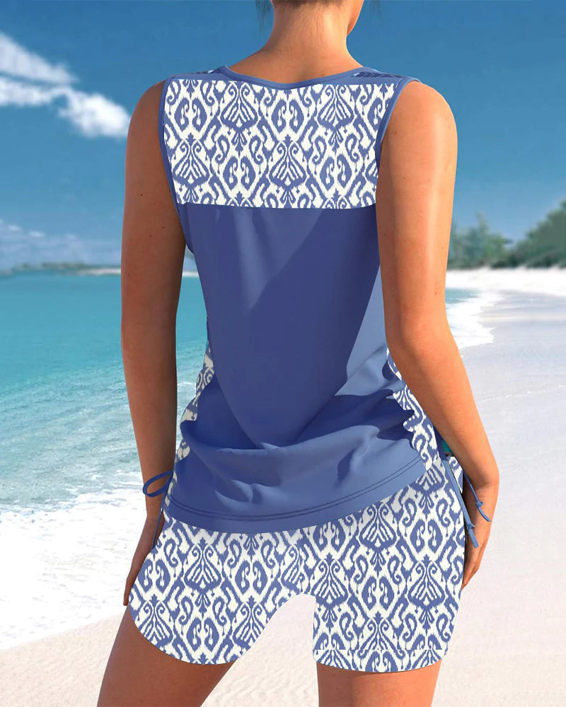 Tankini Swimwear Set with Shorts for Women