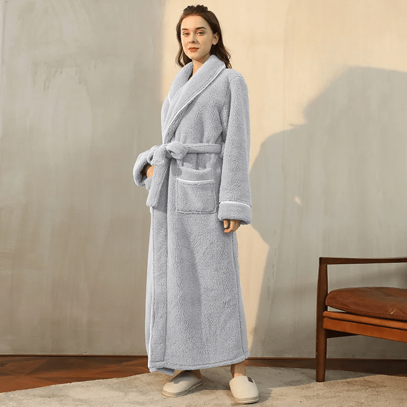PlushTherm Robe | Soft Flannel Warm Bathrobe for Winter