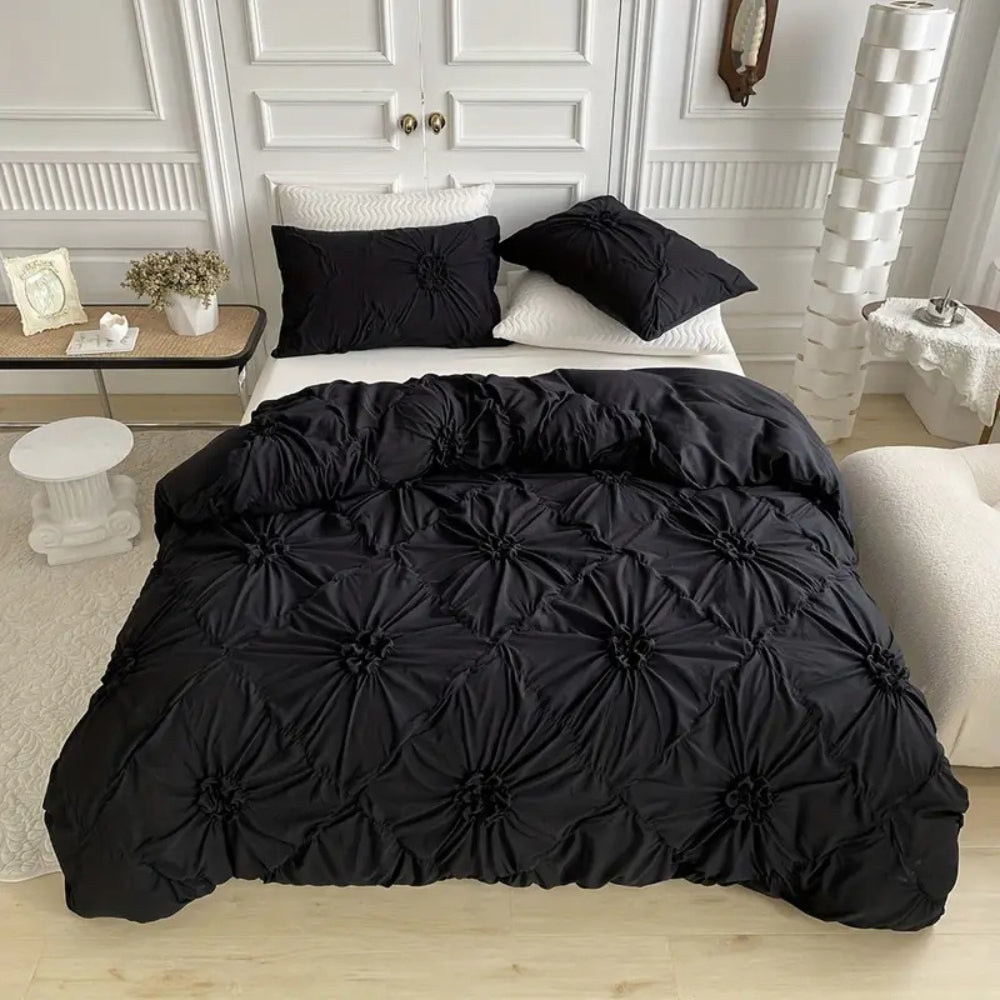Duvet Cover Set Pinch Pleat Floral Design
