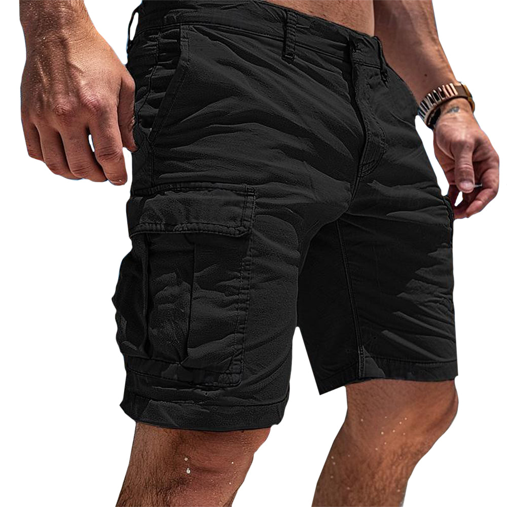 Cotton Cargo Shorts with Pockets for Men