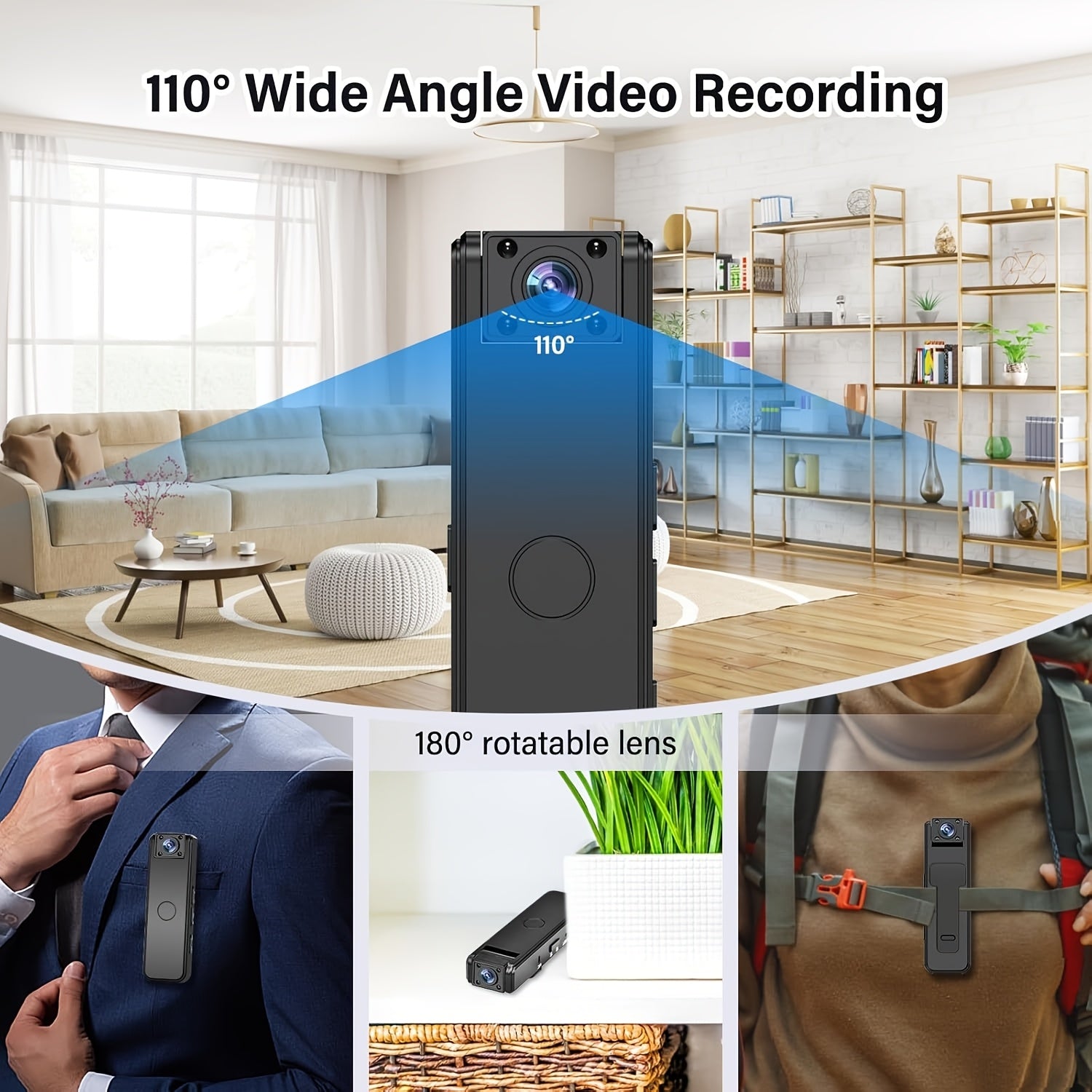 Mini Camera with Clip for Video Recording