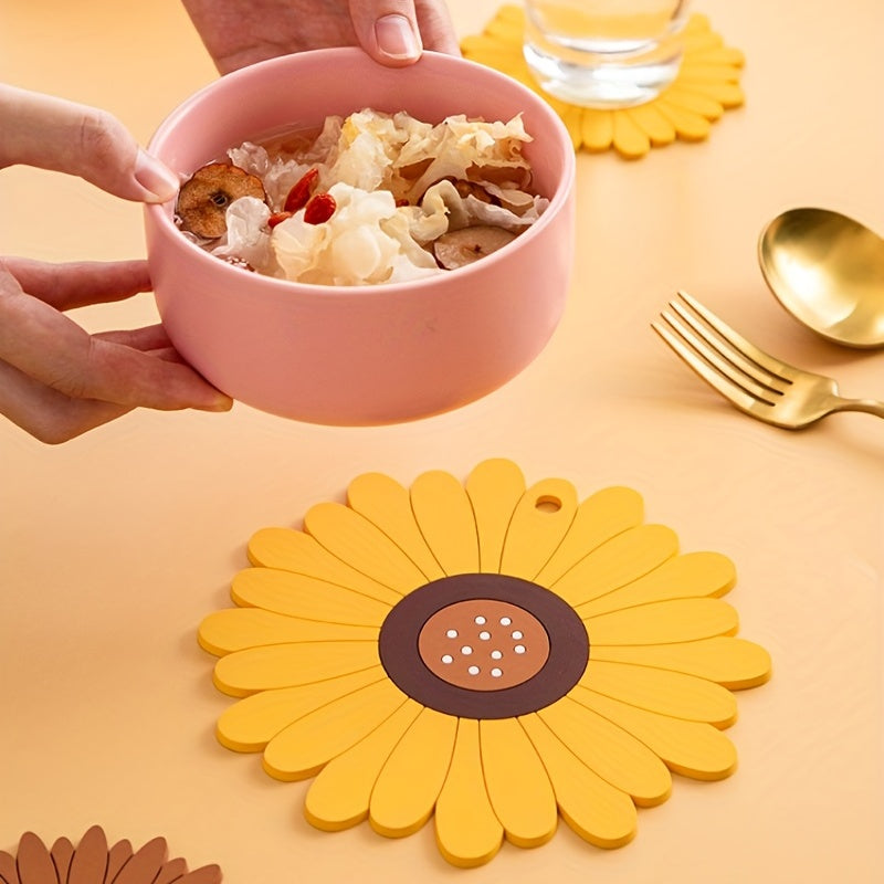 PVC Heat Resistant Sunflower Table Mat