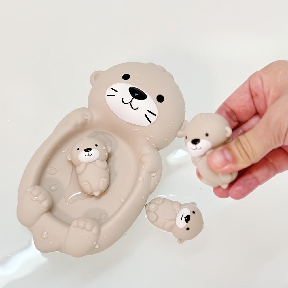 Baby Bath Toys Set Silicone Floating Animals