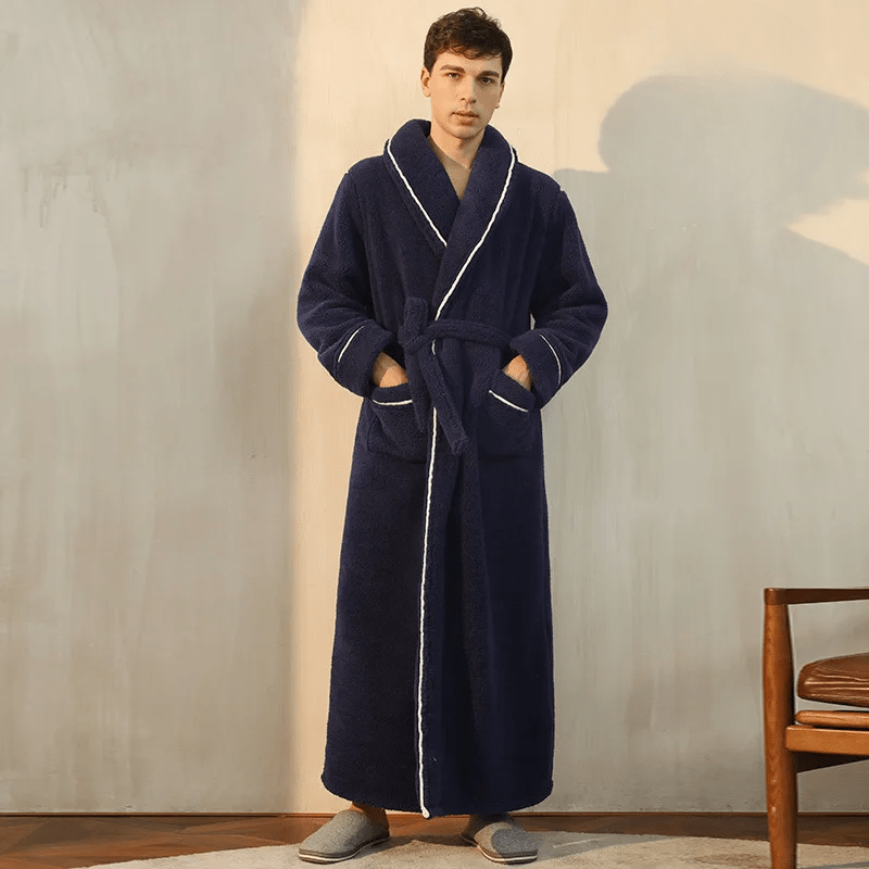 PlushTherm Robe | Soft Flannel Warm Bathrobe for Winter