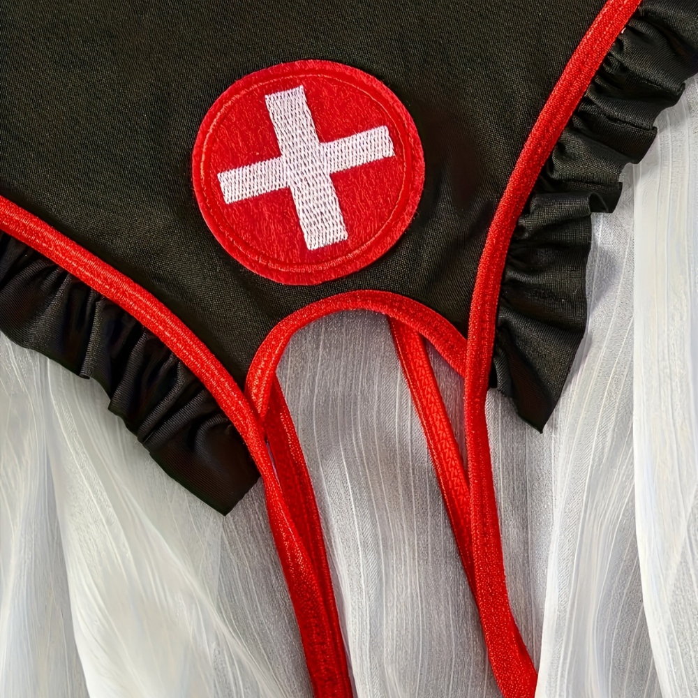 Sassy Halloween Costume Maid Bodysuit Corset