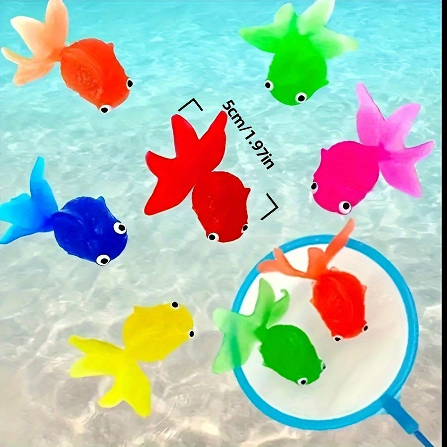 Bath Toys Floating Rubber Fish Set 12-Pack