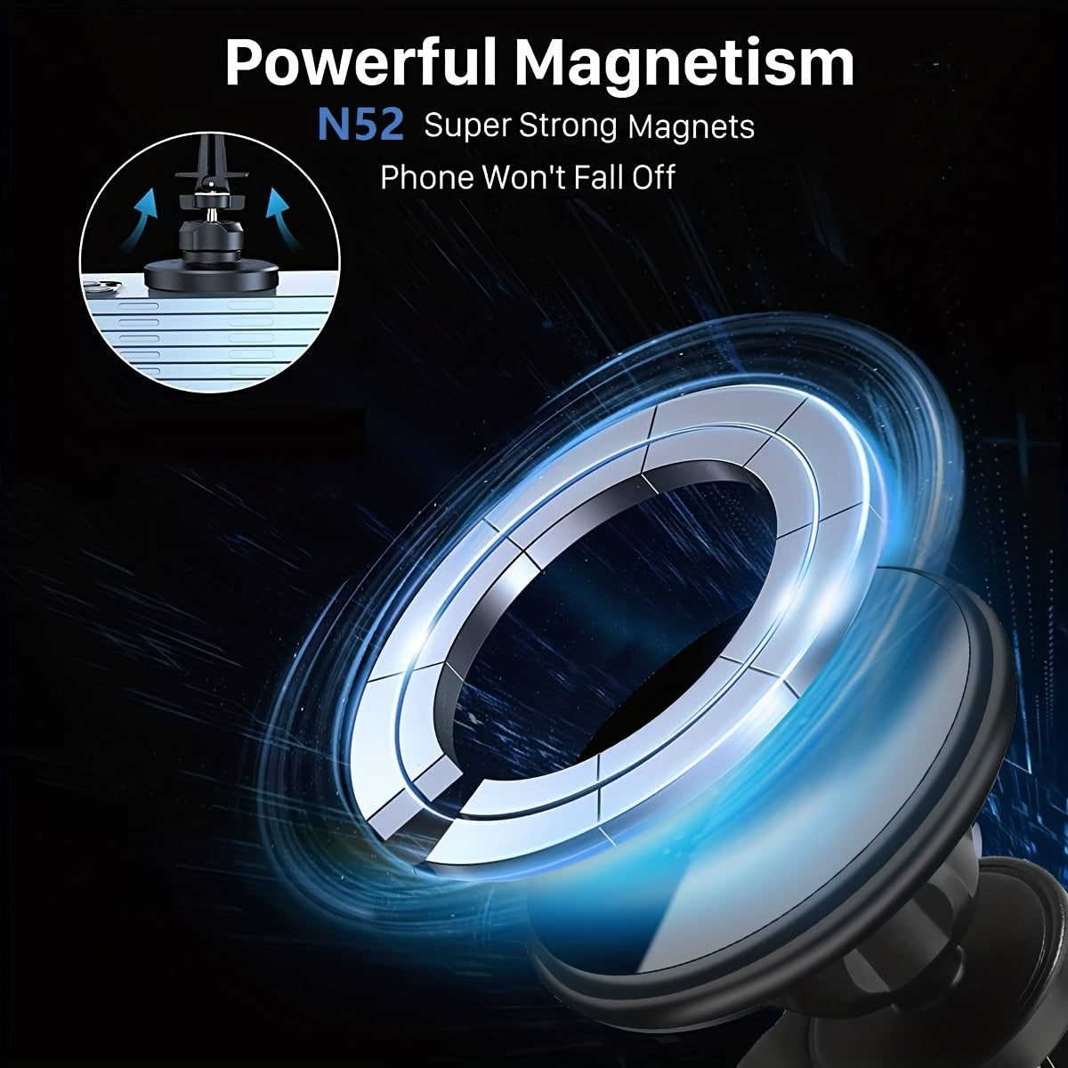 Wireless Car Charger Magnetic Phone Mount