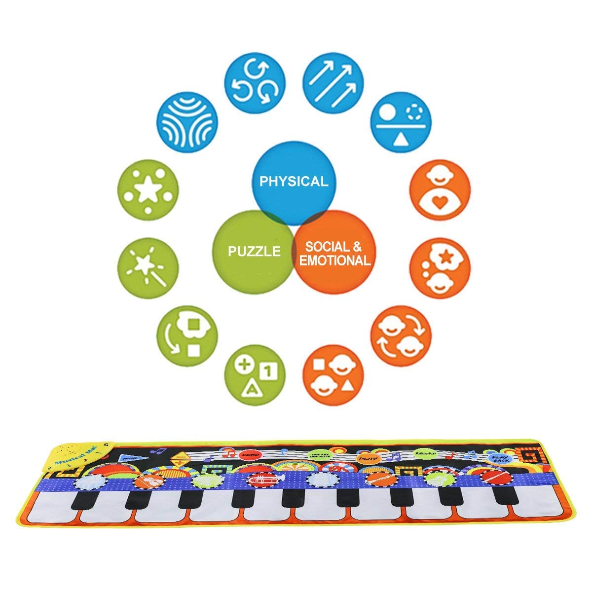Musical Play Mat for Kids with Instruments