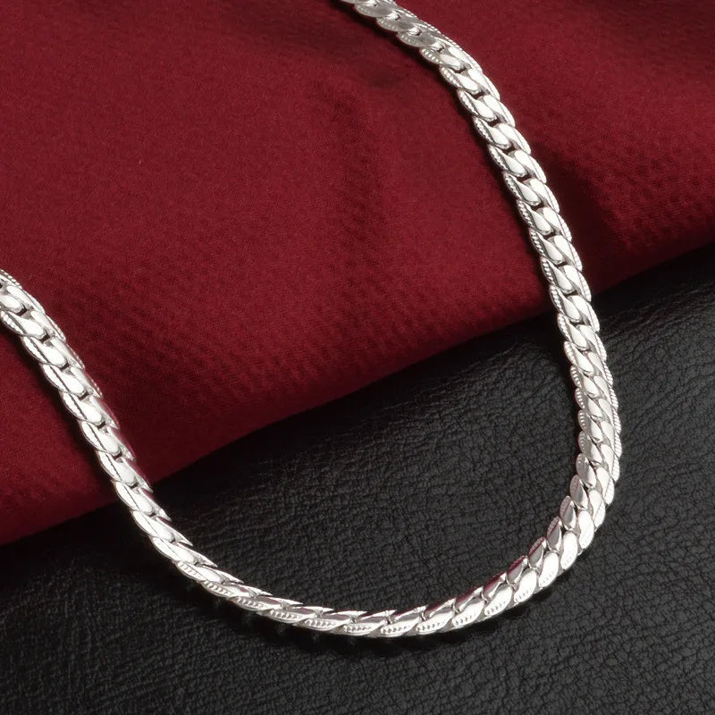 Sterling Silver Chain Necklace for Women Elegant Gift