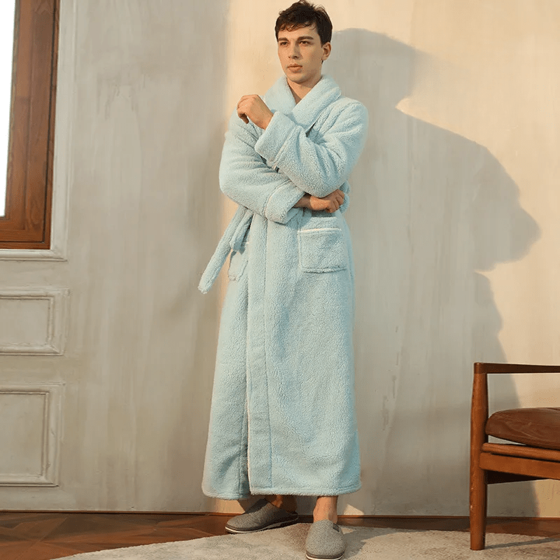 PlushTherm Robe | Soft Flannel Warm Bathrobe for Winter