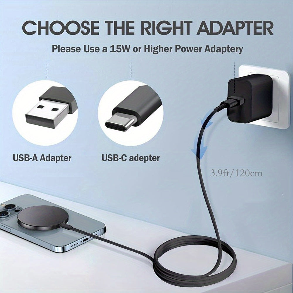 Wireless Magnetic Phone Charger with USB Cable
